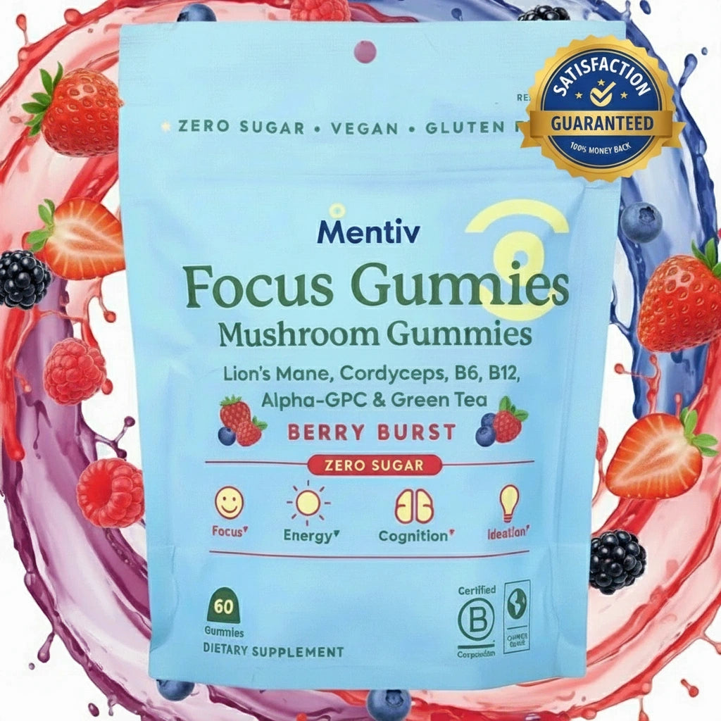 Mentiv Focus Gummies- Berry Burst (Sold Out)