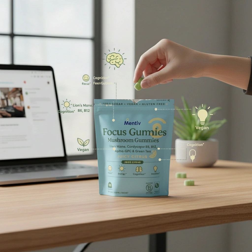 Mentiv Focus Gummies - Juicy Citrus